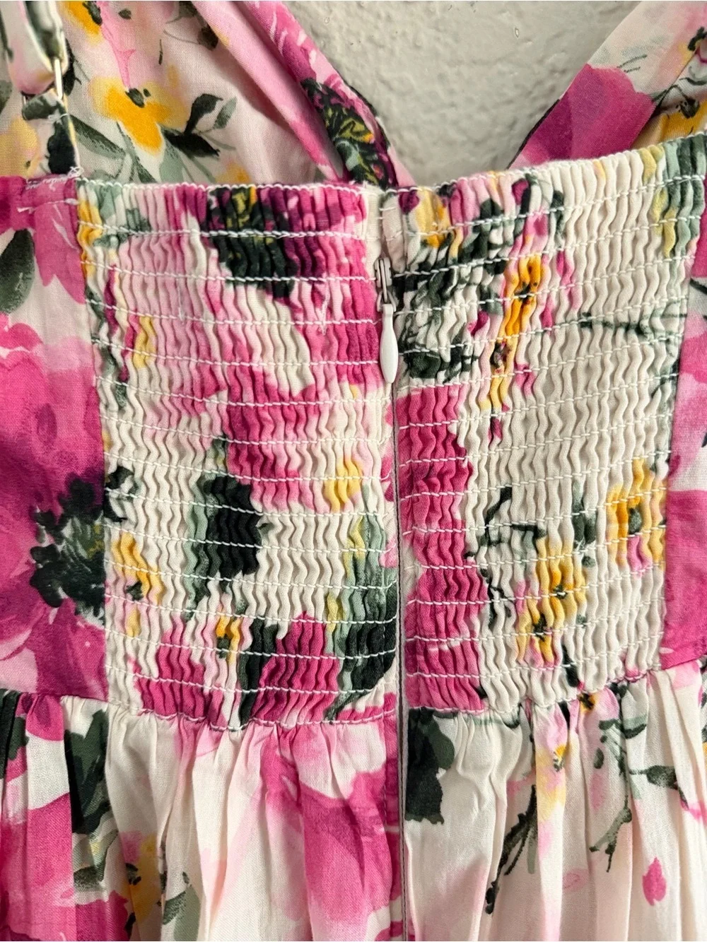 Abercrombie & Fitch tiered maxi dress with a pink floral print. Size small NWT